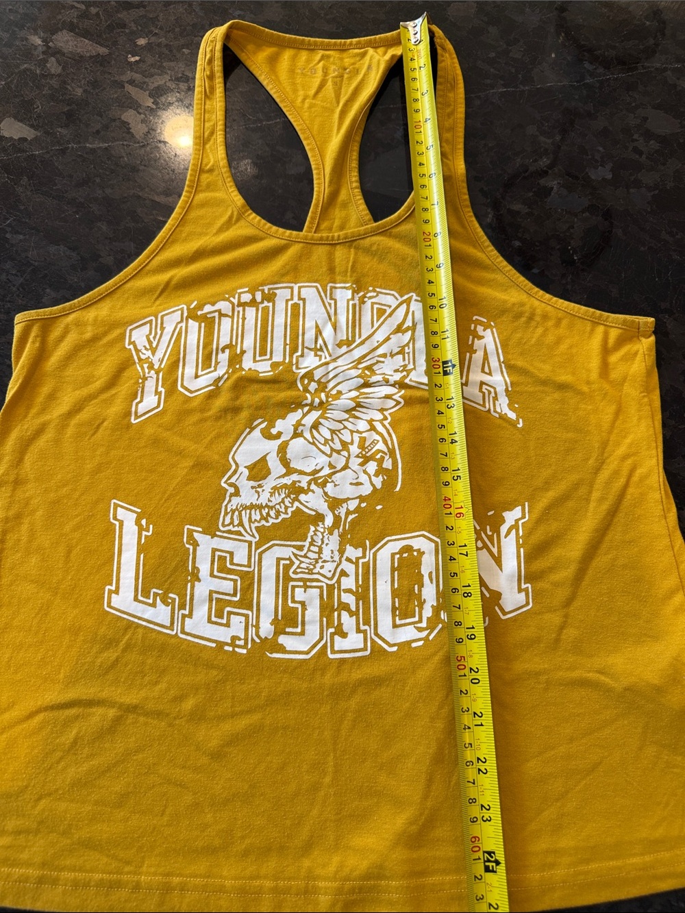 YoungLA Yellow Graphic Muscle Tank Top